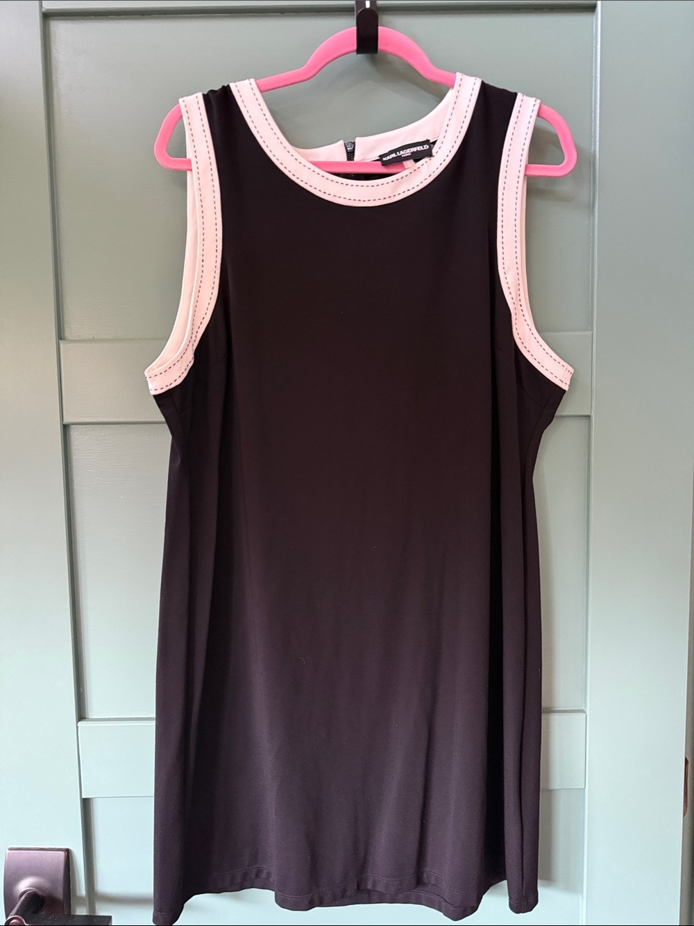 Karl Lagerfeld Black Tank with White Trim